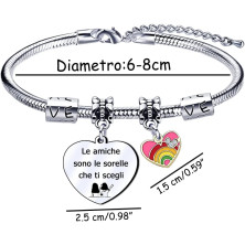 GUOYU migliore amica bracciale compleanno idee regalo portachiavi cuore amicizia donna laurea speciale sorella teenager (1)