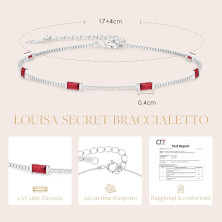 LOUISA SECRET Bracciale Donna Argento 925 Braccialetto Zirconi Cubici Placcato Oro Bracciali Donna Gioielli Regalo Natale