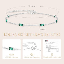 LOUISA SECRET Bracciale Donna Argento 925 Braccialetto Zirconi Cubici Placcato Oro Bracciali Donna Gioielli Regalo Natale