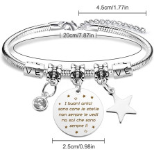 Regalo Amica Amico,Bracciale Amicizia Amiche, Regali Migliore Per Amici, Originali Idee Regalo Amiche Natale Valentino