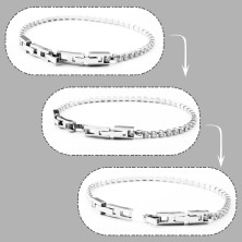 FANCIBAND Bracciale Uomo Donna Acciaio Inox e Zircone Bracciale Uomo Tennis Bracciale Donna Argento 925 Bracciali Coppia Regalo