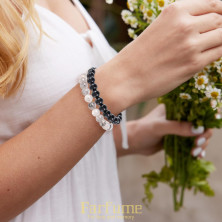 Farfume Braccialetti Chakra da donna - Bracciale con cristalli di pietre curative per donna Bracciale con pietre preziose