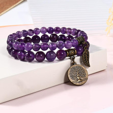 Farfume Braccialetti Chakra da donna - Bracciale con cristalli di pietre curative per donna Bracciale con pietre preziose