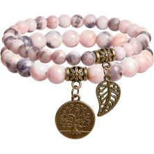 Farfume Braccialetti Chakra da donna - Bracciale con cristalli di pietre curative per donna Bracciale con pietre preziose