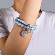 Farfume Braccialetti Chakra da donna - Bracciale con cristalli di pietre curative per donna Bracciale con pietre preziose