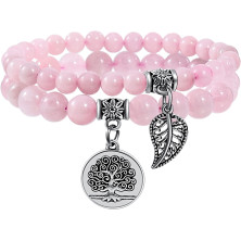 Farfume Braccialetti Chakra da donna - Bracciale con cristalli di pietre curative per donna Bracciale con pietre preziose