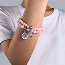 Farfume Braccialetti Chakra da donna - Bracciale con cristalli di pietre curative per donna Bracciale con pietre preziose