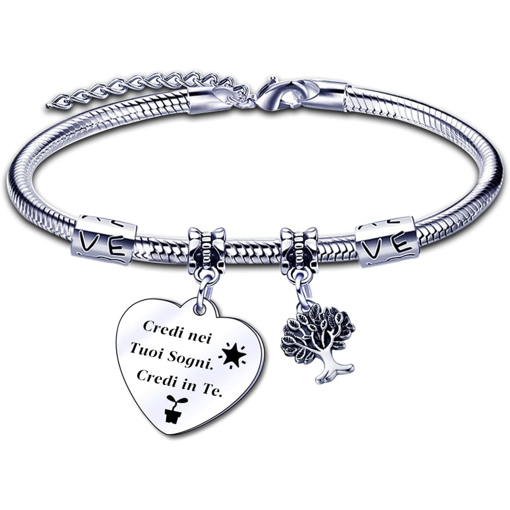 GUO Amica Regalo Bracciale,Donna Braccialetti,Regalo Migliore Amica Donna AmiciziaLa vera amicizia Regalo di Laurea, Regalo di