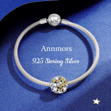 Annmors charm a forma di cuore, in argento Sterling 925, esprime l’amore,compatibile con braccialetti europei