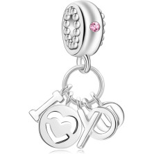 Annmors charm a forma di cuore, in argento Sterling 925, esprime l’amore,compatibile con braccialetti europei