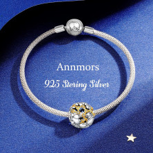 Annmors charm a forma di cuore, in argento Sterling 925, esprime l’amore,compatibile con braccialetti europei