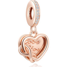 Annmors charm a forma di cuore, in argento Sterling 925, esprime l’amore,compatibile con braccialetti europei