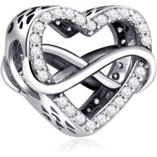 Annmors charm a forma di cuore, in argento Sterling 925, esprime l’amore,compatibile con braccialetti europei