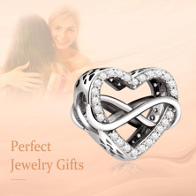 Annmors charm a forma di cuore, in argento Sterling 925, esprime l’amore,compatibile con braccialetti europei