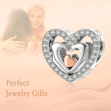 Annmors charm a forma di cuore, in argento Sterling 925, esprime l’amore,compatibile con braccialetti europei