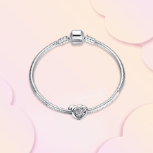 Annmors charm a forma di cuore, in argento Sterling 925, esprime l’amore,compatibile con braccialetti europei