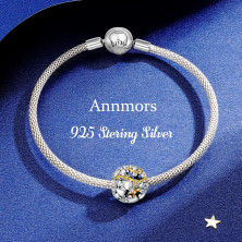 Annmors charm a forma di cuore, in argento Sterling 925, esprime l’amore,compatibile con braccialetti europei