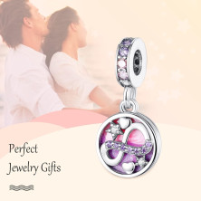 Annmors charm a forma di cuore, in argento Sterling 925, esprime l’amore,compatibile con braccialetti europei