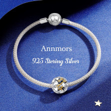 Annmors charm a forma di cuore, in argento Sterling 925, esprime l’amore,compatibile con braccialetti europei