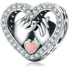 Annmors charm a forma di cuore, in argento Sterling 925, esprime l’amore,compatibile con braccialetti europei