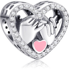 Annmors charm a forma di cuore, in argento Sterling 925, esprime l’amore,compatibile con braccialetti europei