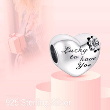 Annmors charm a forma di cuore, in argento Sterling 925, esprime l’amore,compatibile con braccialetti europei