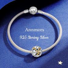 Annmors charm a forma di cuore, in argento Sterling 925, esprime l’amore,compatibile con braccialetti europei