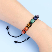 Senidea 2 Pezzi 7 Braccialetto Chakra per Donna Uomo, Bracciale Lava Beads, Bracciali Yoga Pietre Naturali Energetiche,