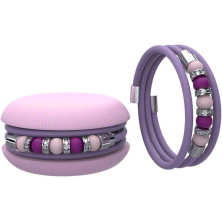 Macaron TOOLATE Bracciale Donna Caucciù con Perle Colorate e Strass, Made in Italy