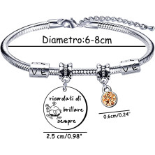 NVKFML Natale Bracciale Amici Compleanno Regali Speciali Braccialetti Originali Amicizia Delle Donne Laurea Sorelle Ragazze