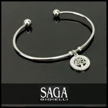 SAGA GIOIELLI® Bracciale Donna Albero Della Vita, Stella, Luna Cristalli, Portafortuna