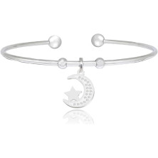 SAGA GIOIELLI® Bracciale Donna Albero Della Vita, Stella, Luna Cristalli, Portafortuna