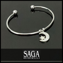 SAGA GIOIELLI® Bracciale Donna Albero Della Vita, Stella, Luna Cristalli, Portafortuna