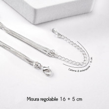 VGWON 925 sterling Bracciali in argento con perline con ciondoli a strati per donne e ragazze, regalo per moglie e figlia,