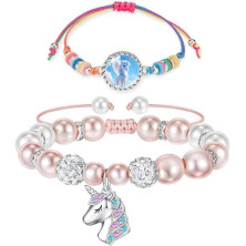 2pcs Lilo Stitch Bracciale simyron Lilo Stitch Bracciale,Braccialetto a punto Lilo e Stitch regalo per donne ragazze Ohana