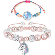 2pcs Lilo Stitch Bracciale simyron Lilo Stitch Bracciale,Braccialetto a punto Lilo e Stitch regalo per donne ragazze Ohana