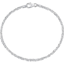 Amberta Bracciale da Donna in Argento Sterling 925 Lunghezza 18 cm