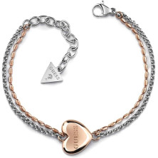 Unchain My Bracciale Cuore Indovina acciaio chirurgico rosa placcato in oro logo UBB78103-S [AC1125]