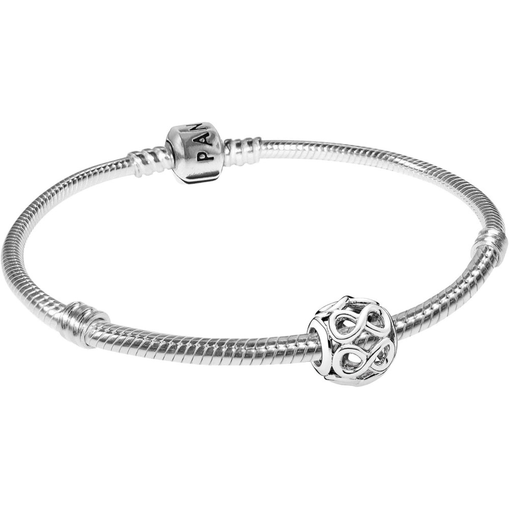 Pandora, 08051 - Bracciale con motivo dell’infinito, set iniziale, gioiello meraviglioso in argento da donna