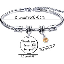 VZIUYTRE Amica Regalo Bracciale,Donna Braccialetti,Regalo Migliore Amica Donna AmiciziaLa vera amicizia Regalo di Laurea, Regalo