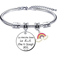 VZIUYTRE Amica Regalo Bracciale,Donna Braccialetti,Regalo Migliore Amica Donna AmiciziaLa vera amicizia Regalo di Laurea, Regalo