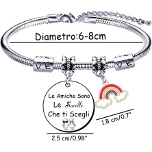 VZIUYTRE Amica Regalo Bracciale,Donna Braccialetti,Regalo Migliore Amica Donna AmiciziaLa vera amicizia Regalo di Laurea, Regalo