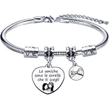 VZIUYTRE Amica Regalo Bracciale,Donna Braccialetti,Regalo Migliore Amica Donna AmiciziaLa vera amicizia Regalo di Laurea, Regalo