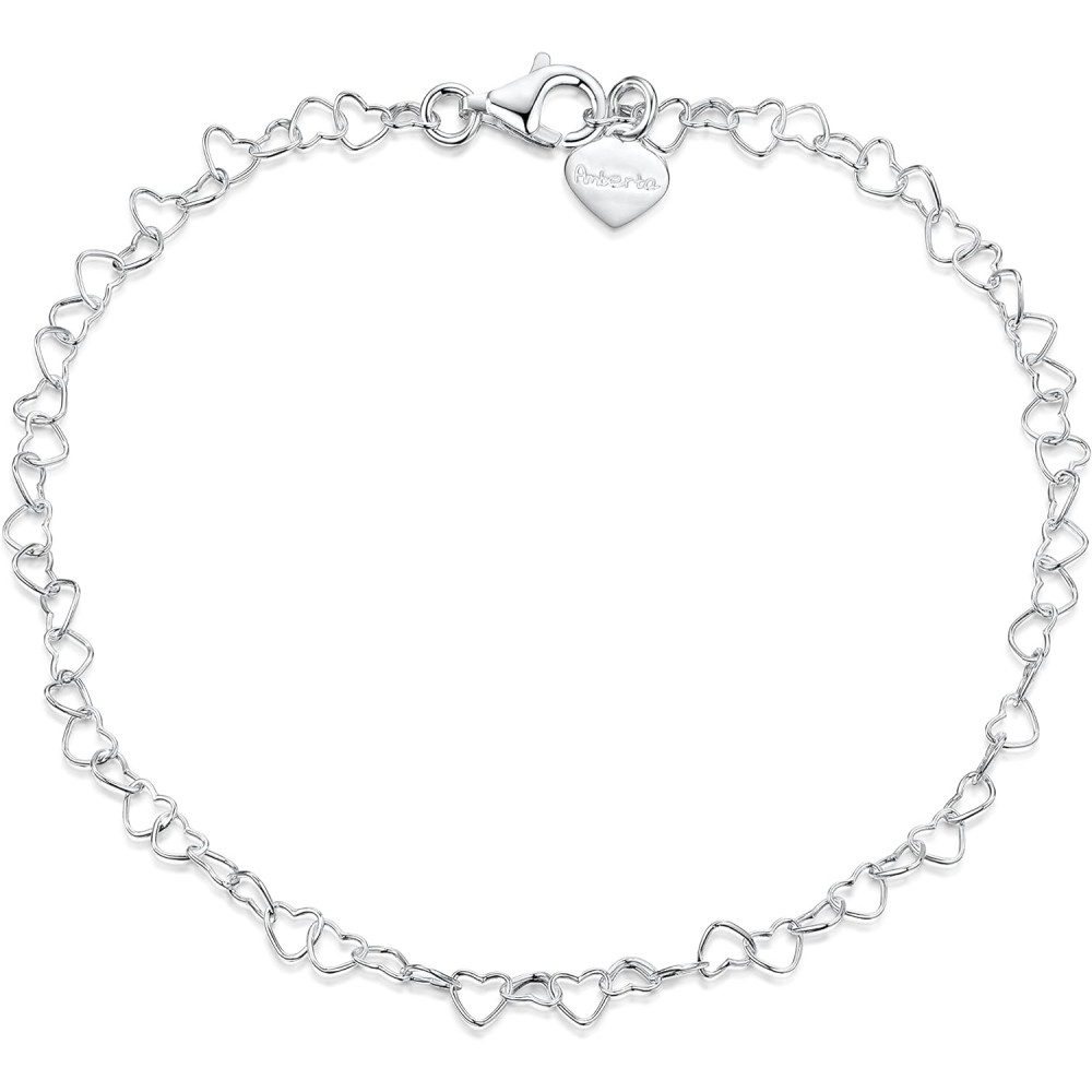 Amberta Bracciale a forma di Cuore da Donna in Argento Sterling 925