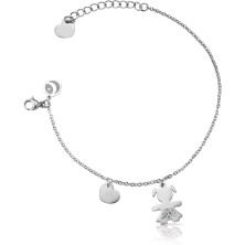 inSCINTILLE Sweet Child Bracciale Donna in Acciaio Inossidabile con Ciondolo Bebè, Bracciale Mamma Regalo Gravidanza