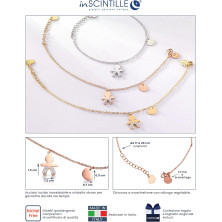 inSCINTILLE Sweet Child Bracciale Donna in Acciaio Inossidabile con Ciondolo Bebè, Bracciale Mamma Regalo Gravidanza