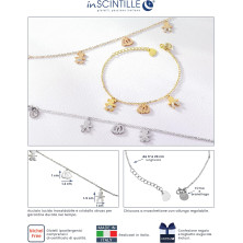 inSCINTILLE Sweet Child Bracciale Donna in Acciaio Inossidabile con Ciondolo Bebè, Bracciale Mamma Regalo Gravidanza