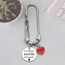 FGHJK Regali Natale Sorella Regalo Sorella Braccialetti Donna Braccialetto Bracciale Sorella Bracciale Acciaio inossidabile