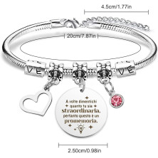 Bracciale per Migliore Amica, Regalo Ispirativo Motivazionale per Amicizia, Sorella, Collega, Natale,Bracciale Amica, Ispirativo