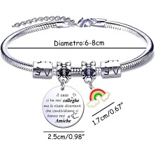 JRZDFXS Regalo Colleghe Bracciale Collega Regalo di Amicizia Colleghi Braccialetto Regali per Collega Regali Colleghe Natale